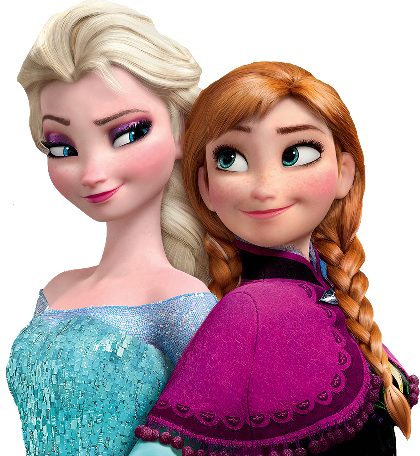 Elsa And Anna Png (1114x1200), Png Download