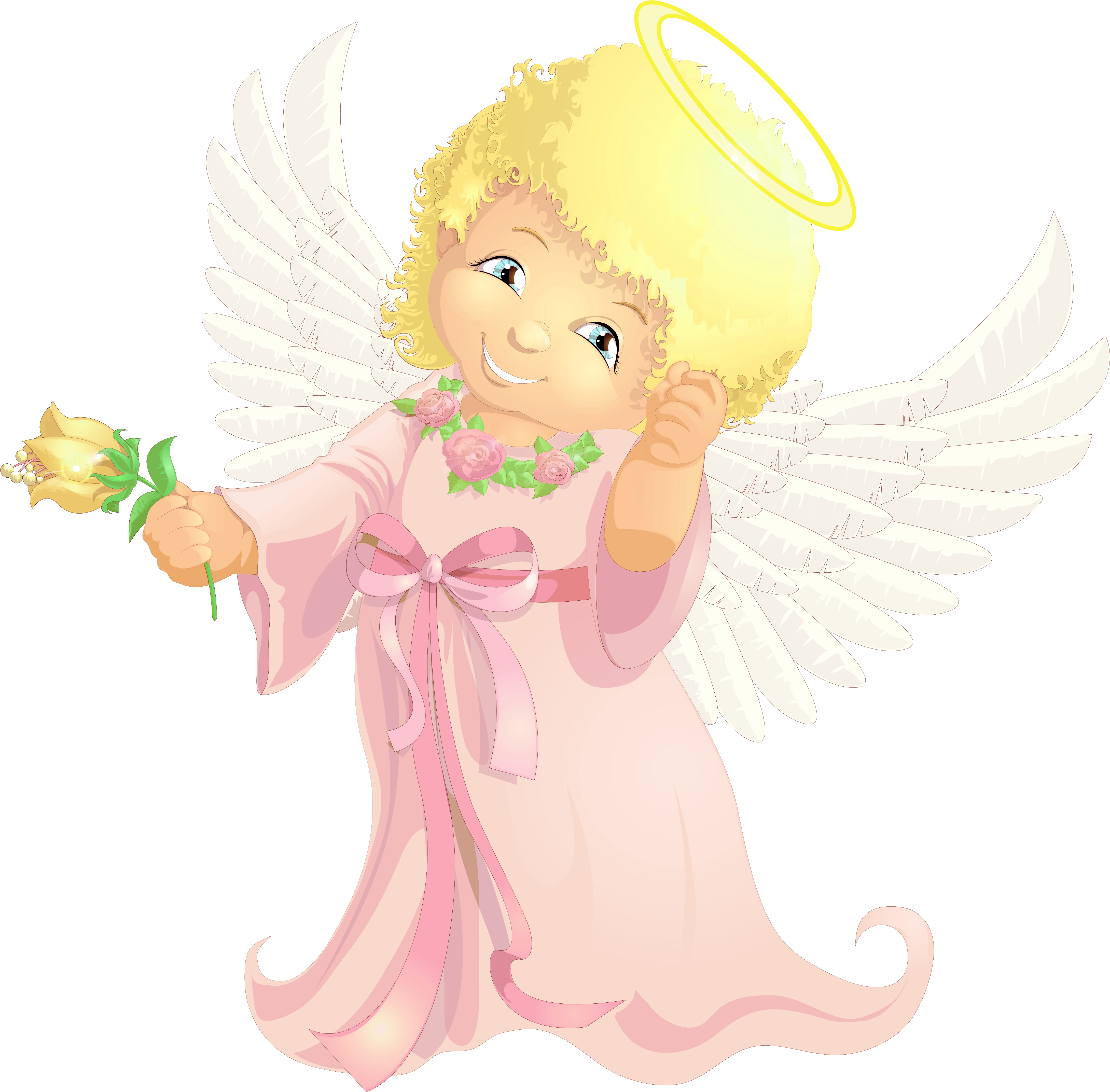 Clipart Angel Clear Background - Angel Transparent Background Clipart (4544x4478), Png Download