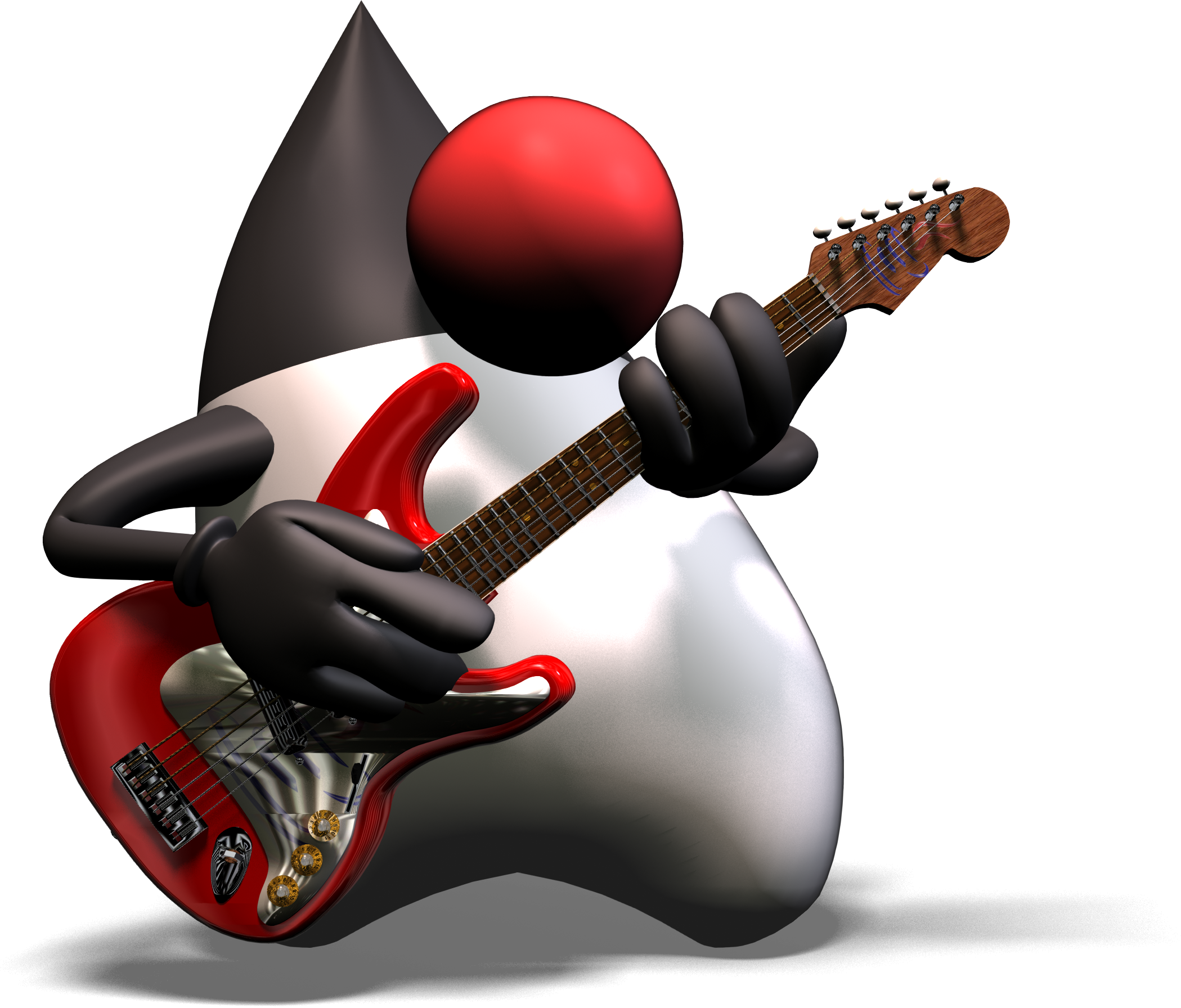 File - Duke-guitar - Java Duke (2099x1792), Png Download