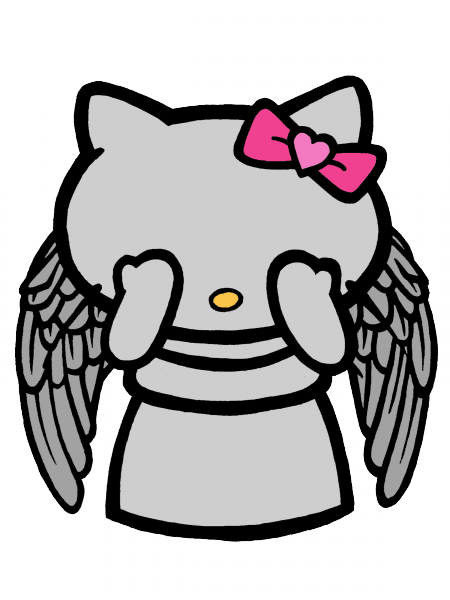 It's A Hello Angel I Don't If I Should I Love This - Hello Kitty Weeping Angel (450x600), Png Download
