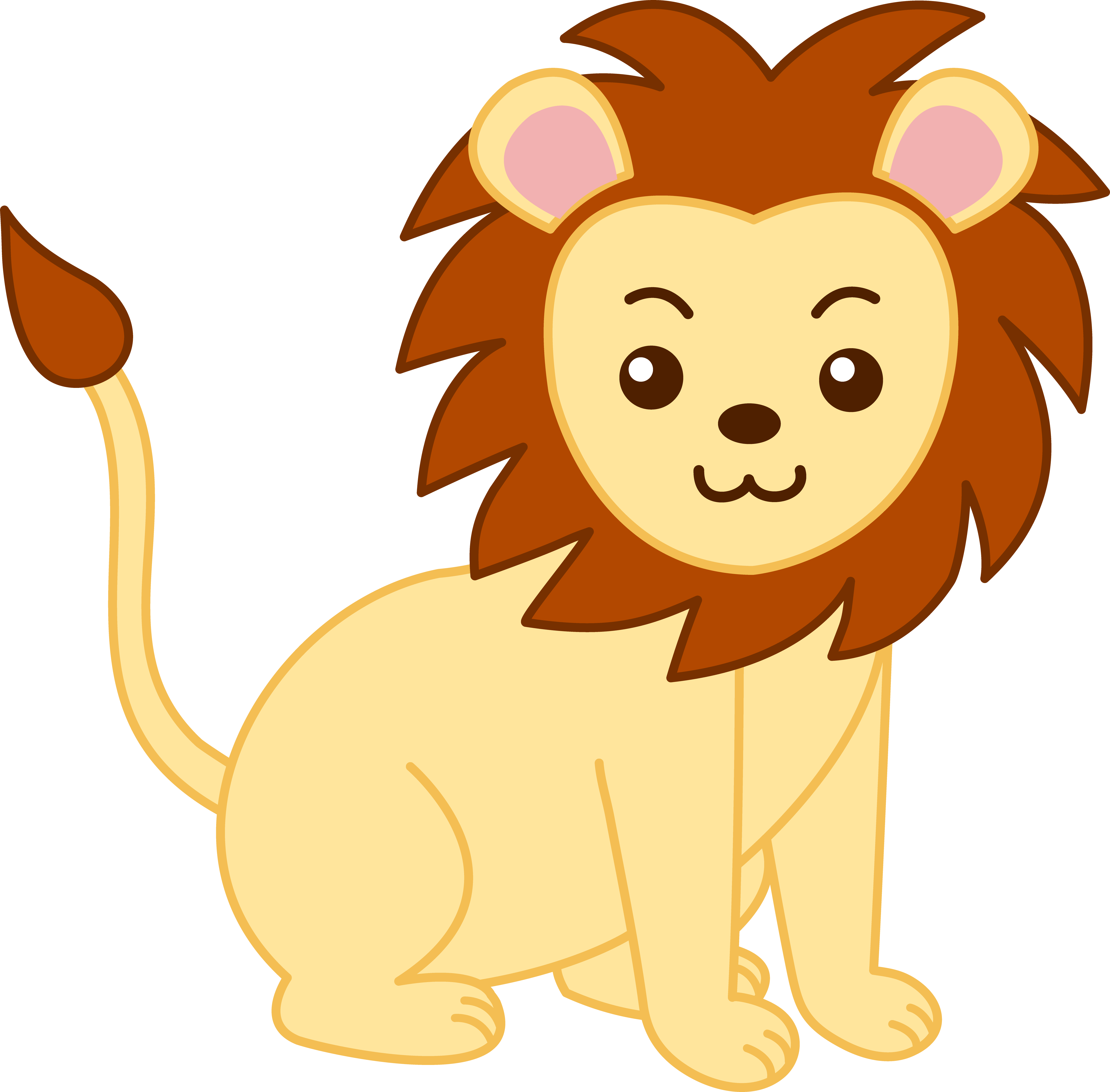 Lion Clipart Transparent Background - Animal Pictures Clip Art (5171x5087), Png Download