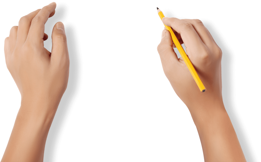 Writing Hand Png (500x420), Png Download