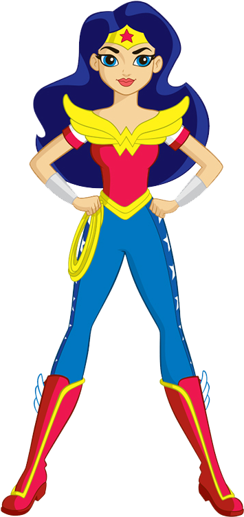 Wonder Woman Clipart Sign - Dc Superhero Girls Wonder Woman Drawings (417x772), Png Download