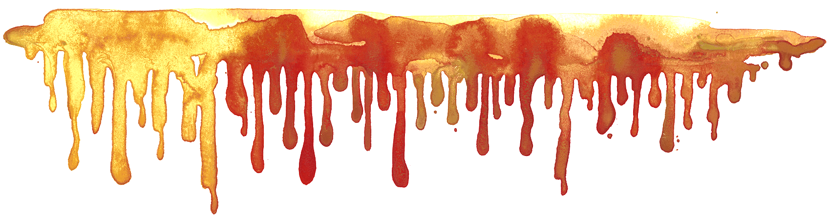 Watercolor Drip Png - Watercolor Drips Png (2000x522), Png Download