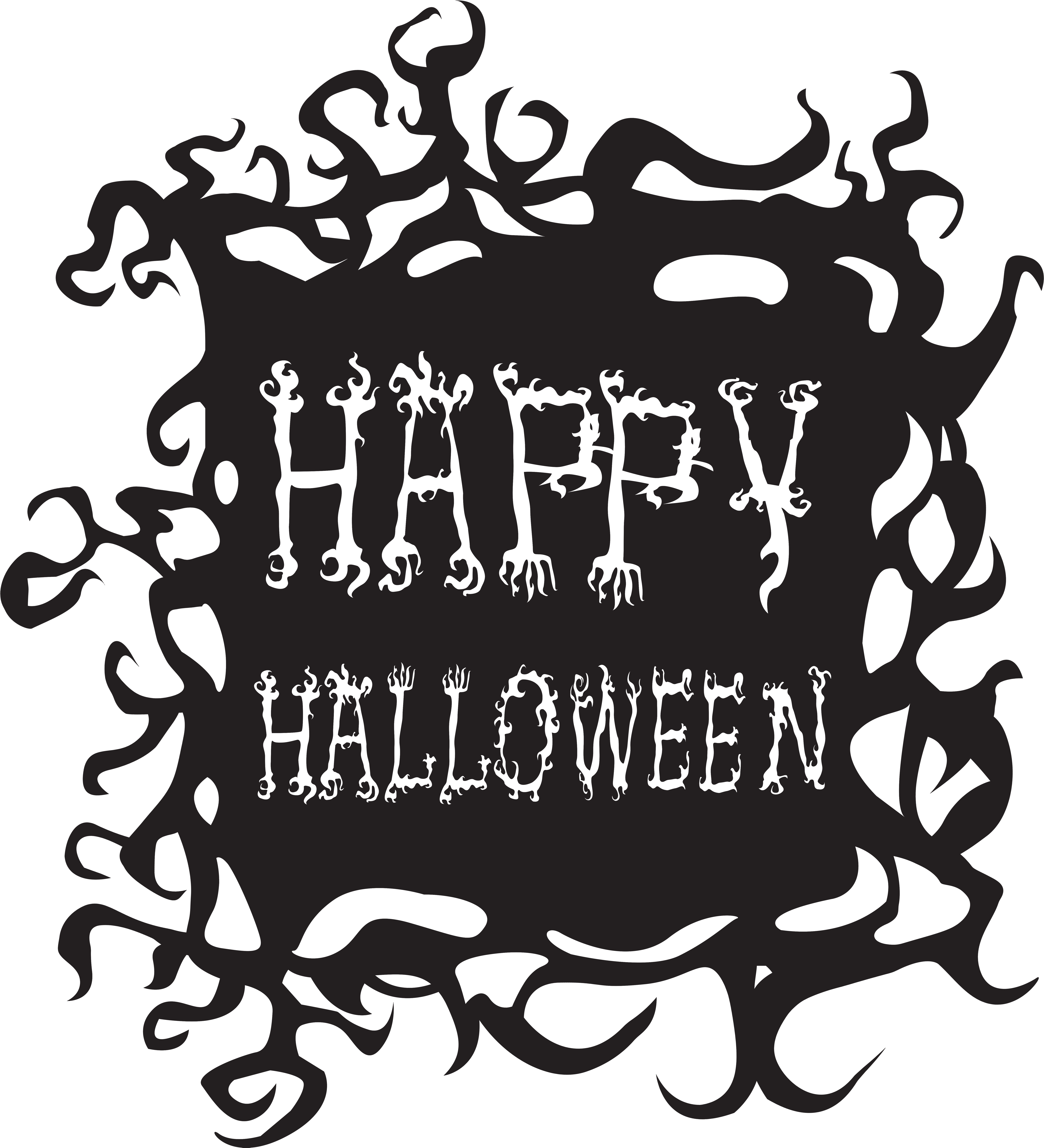 Happy Halloween Png (7263x8000), Png Download