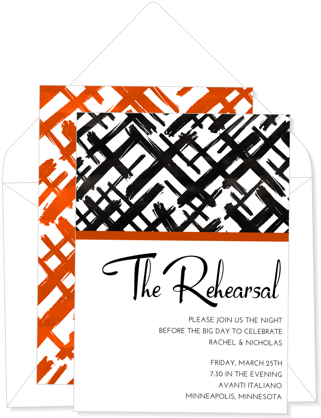 Watercolor Brushstroke Invitation (1050x1365), Png Download