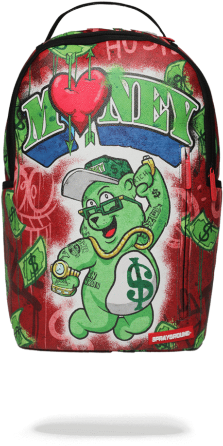 Sprayground Money Bear Raining Backpack - Sprayground Bear Backpack (800x1020), Png Download