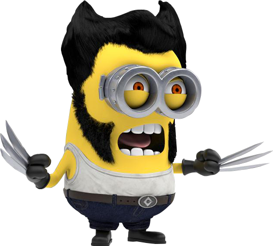 Wolvenion - Wolverine + Minion Womens Hoodie - White/x-large (537x485), Png Download