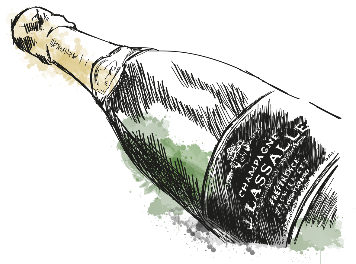 Venez Découvrir L'histoire, Le Style Et La Philosophie - Champagne Drawing Png (1179x877), Png Download