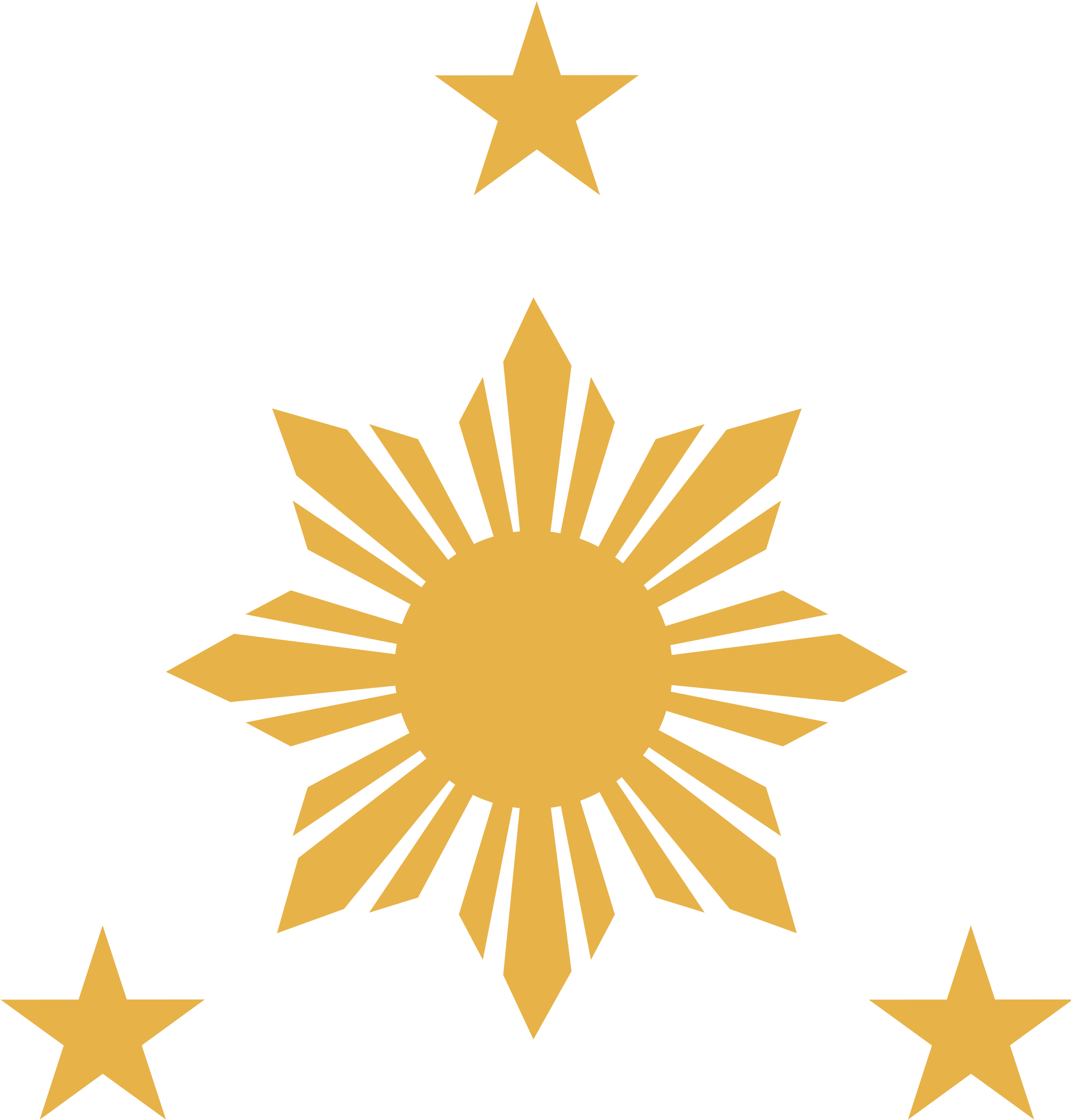 Open - 3 Stars And Sun (2000x2152), Png Download