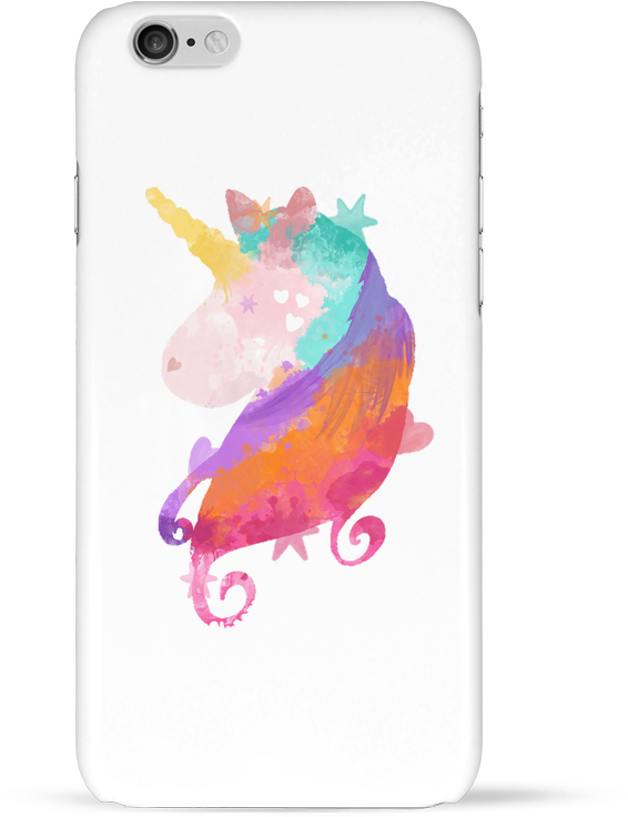 Case 3d Iphone 6 Watercolor Unicorn By Pinkglitter - Samsung Galaxy S5 (690x850), Png Download