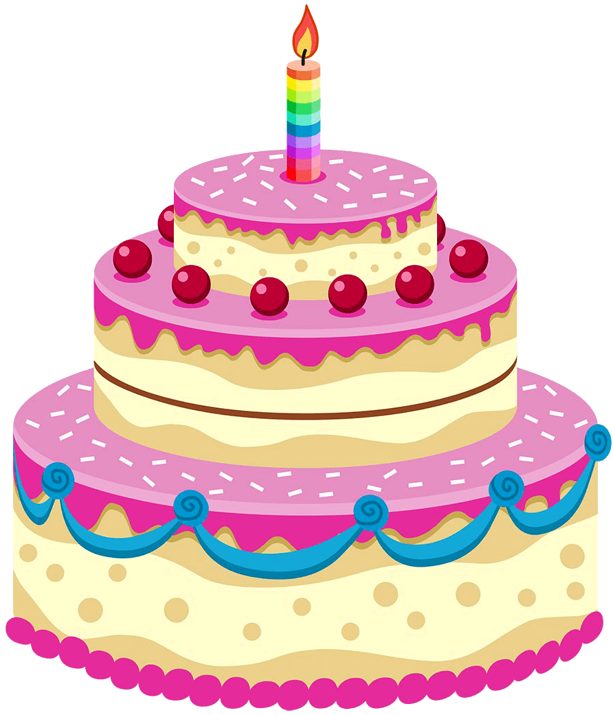 Birthday Cake Png Image - Animated Birthday Cake Png (736x811), Png Download