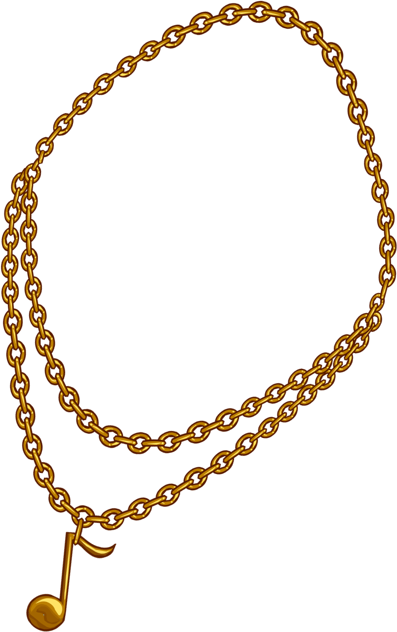 Bronze Music Note Necklace - Cb Editing Chain Png (1279x1279), Png Download