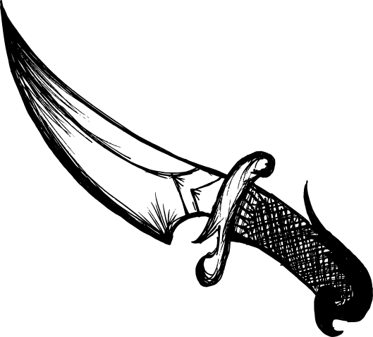 Free Download - Knife Drawing Png (529x477), Png Download