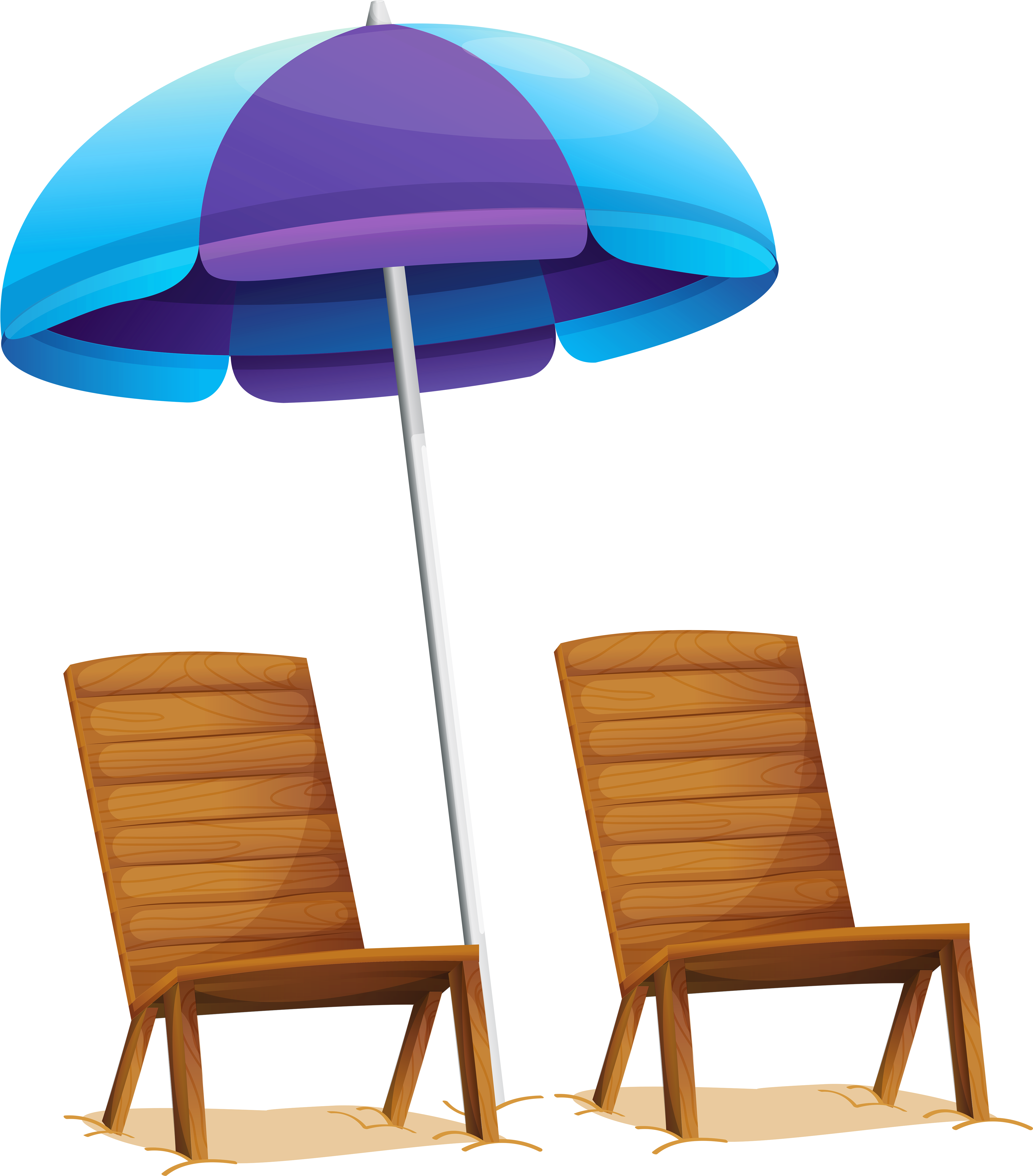 Transparent Umbrella And Chairs Png Gallery Is - Beach Chairs Png (4767x5234), Png Download