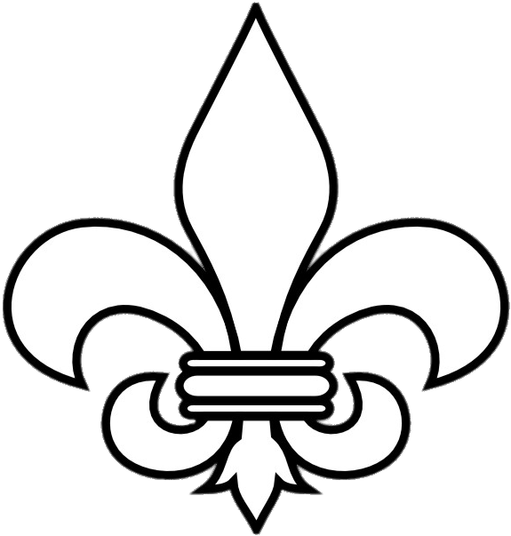 Black And White Fleur De Lis - Fleur De Lis Outline (400x400), Png Download