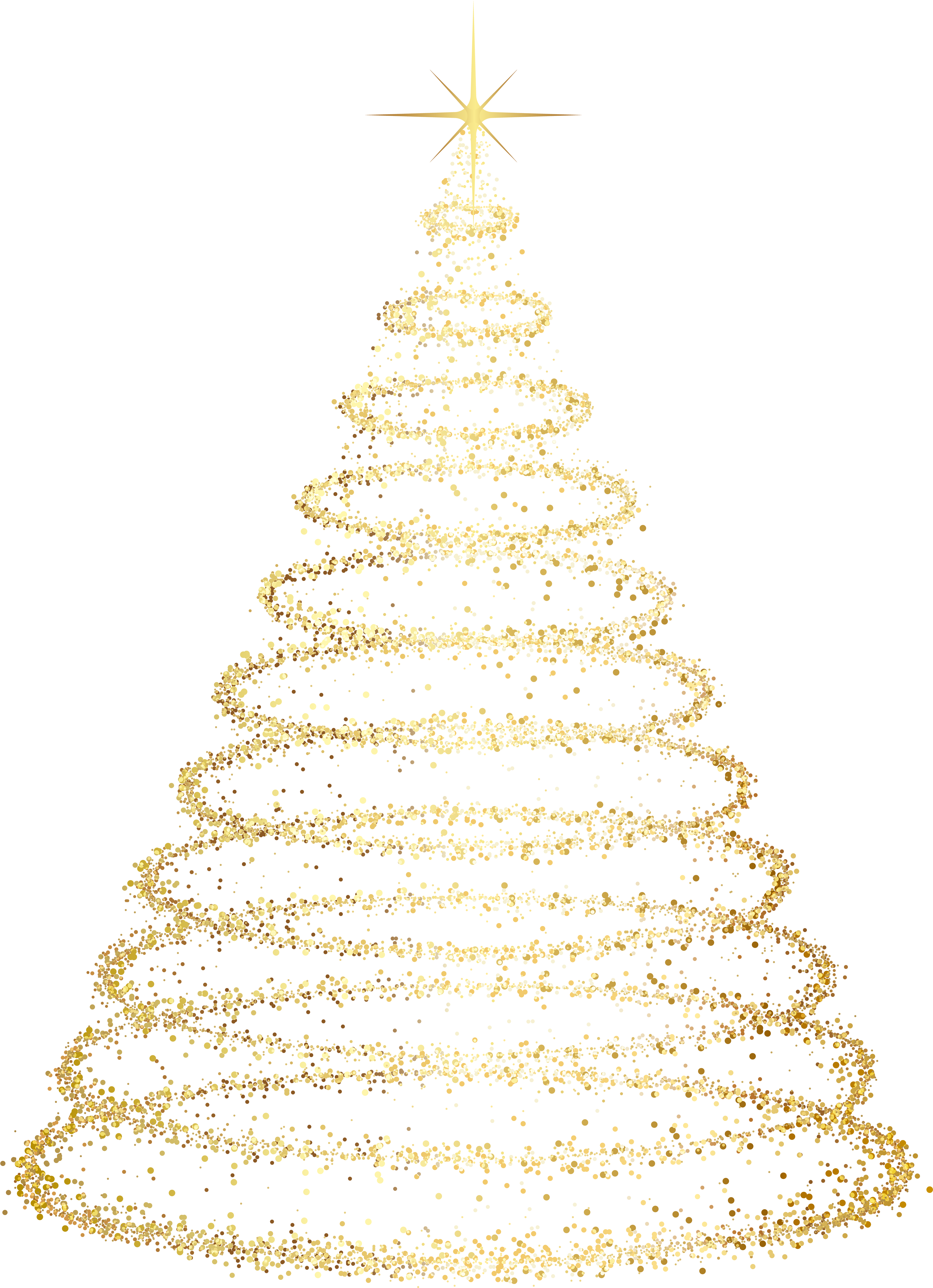 Download Gold Deco Christmas Tree Transparent Clip Art Image - Christmas Tree  Png Transparent Background PNG Image with No Background 