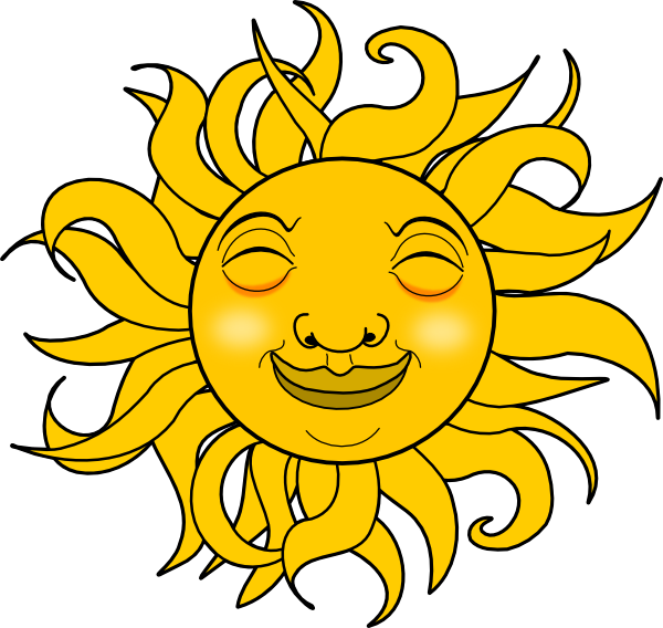 Smiling Sun Svg Clip Arts 600 X 568 Px (600x568), Png Download