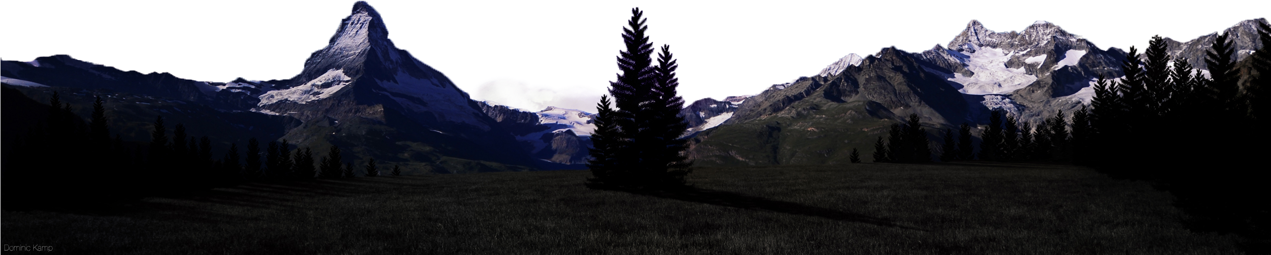 02503 Alpinenightsky - Download (2560x524), Png Download