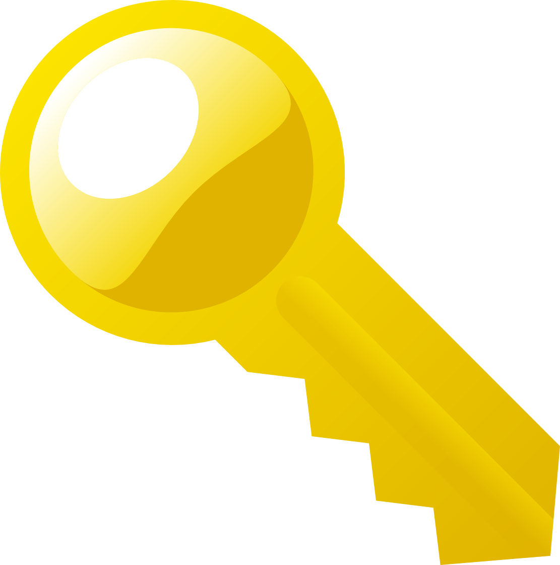 Gold Key Icon (1111x1120), Png Download