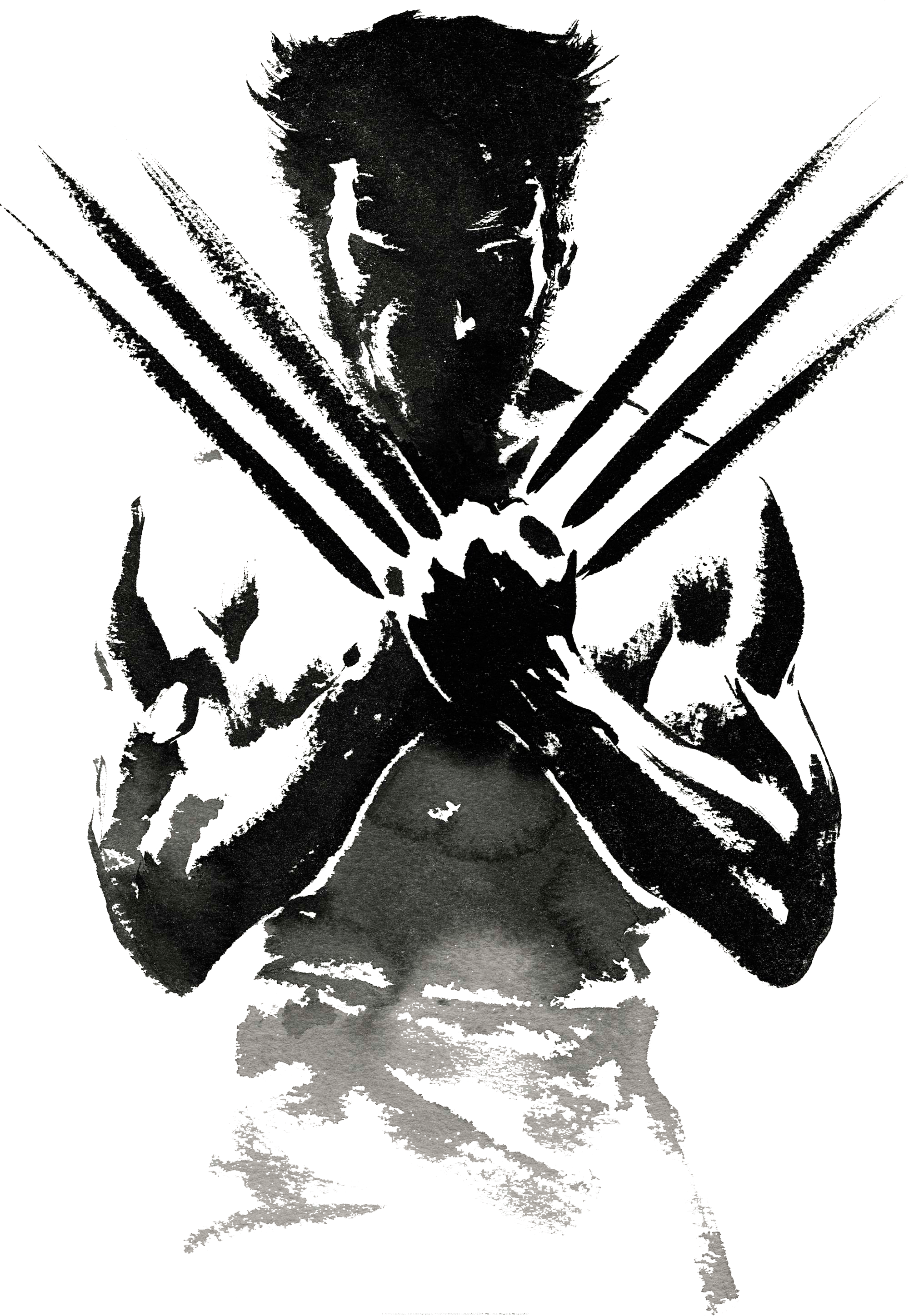 Wolverine Tattoo - Wolverine Black And White (2000x2896), Png Download