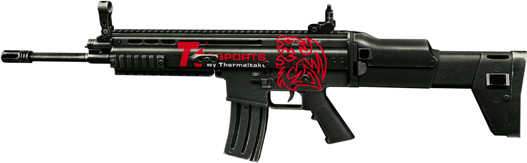 Scar Light-tt Esport Render - Scar H Black (1280x720), Png Download
