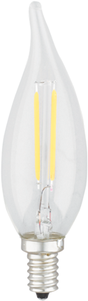 Candle Flame Tip Cri - Kodak Led Lighting 41167-ul 2w Led Light Bulb (300x480), Png Download
