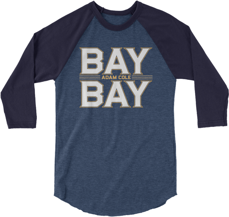 Adam Cole "bay Bay Logo" 3/4 Sleeve Raglan Shirt - Doom Woof (raglan) (900x900), Png Download