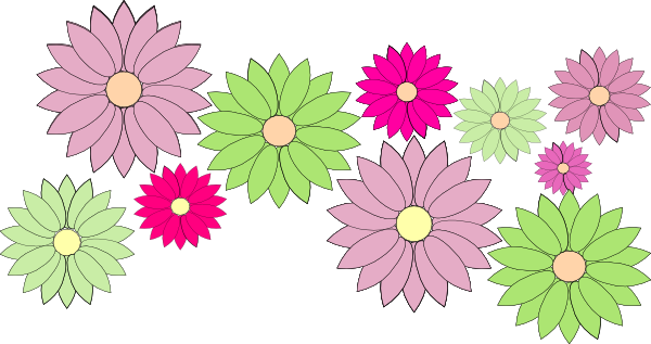 Vector Transparent Stock Daisy - Clip Art Flower Chain (600x317), Png Download