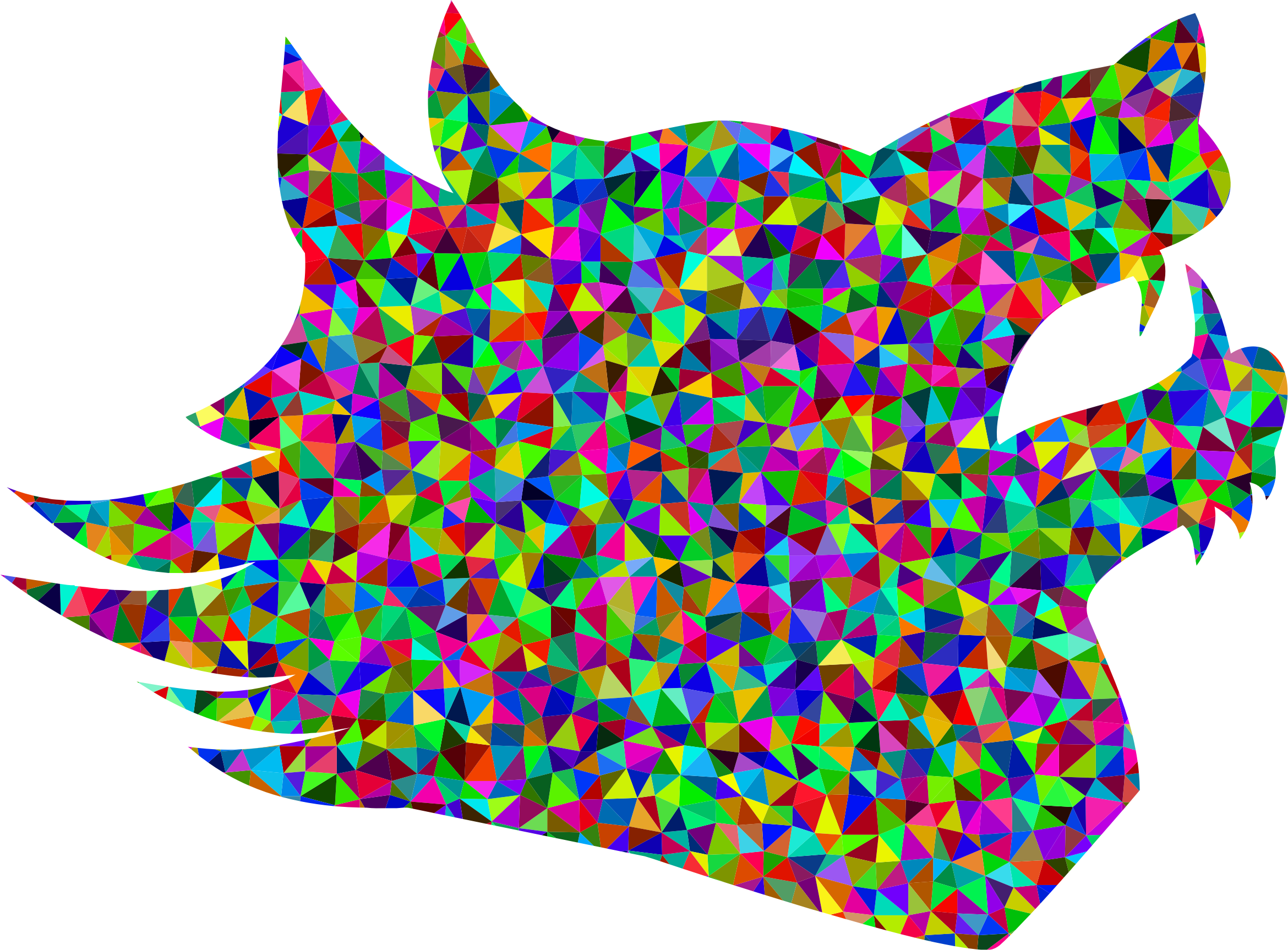 This Free Icons Png Design Of Prismatic Low Poly Wolf (2340x1726), Png Download