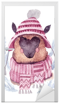 Watercolor Vector Alpaca Illustration - Watercolor Painting (400x400), Png Download