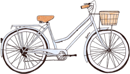 Art Watercolor Bike Transparent Transparent Bike - Bike Tumblr Transparent (500x282), Png Download