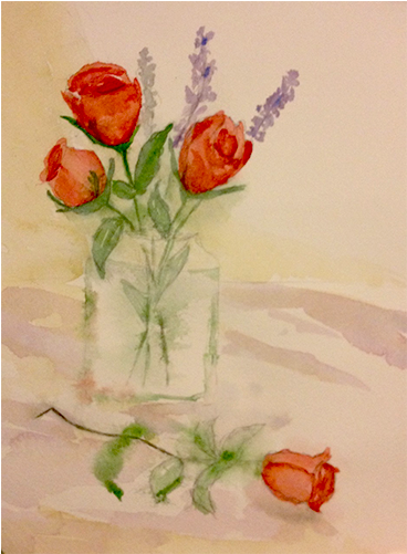Three Roses - Garden Roses (600x500), Png Download