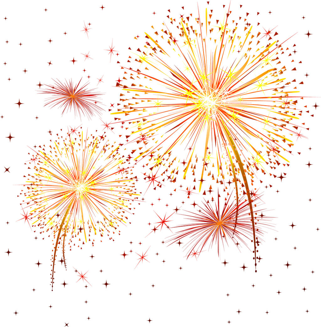Colorful Fireworks Sparkles Png Transparent Image Free - Салют Пнг (981x1000), Png Download