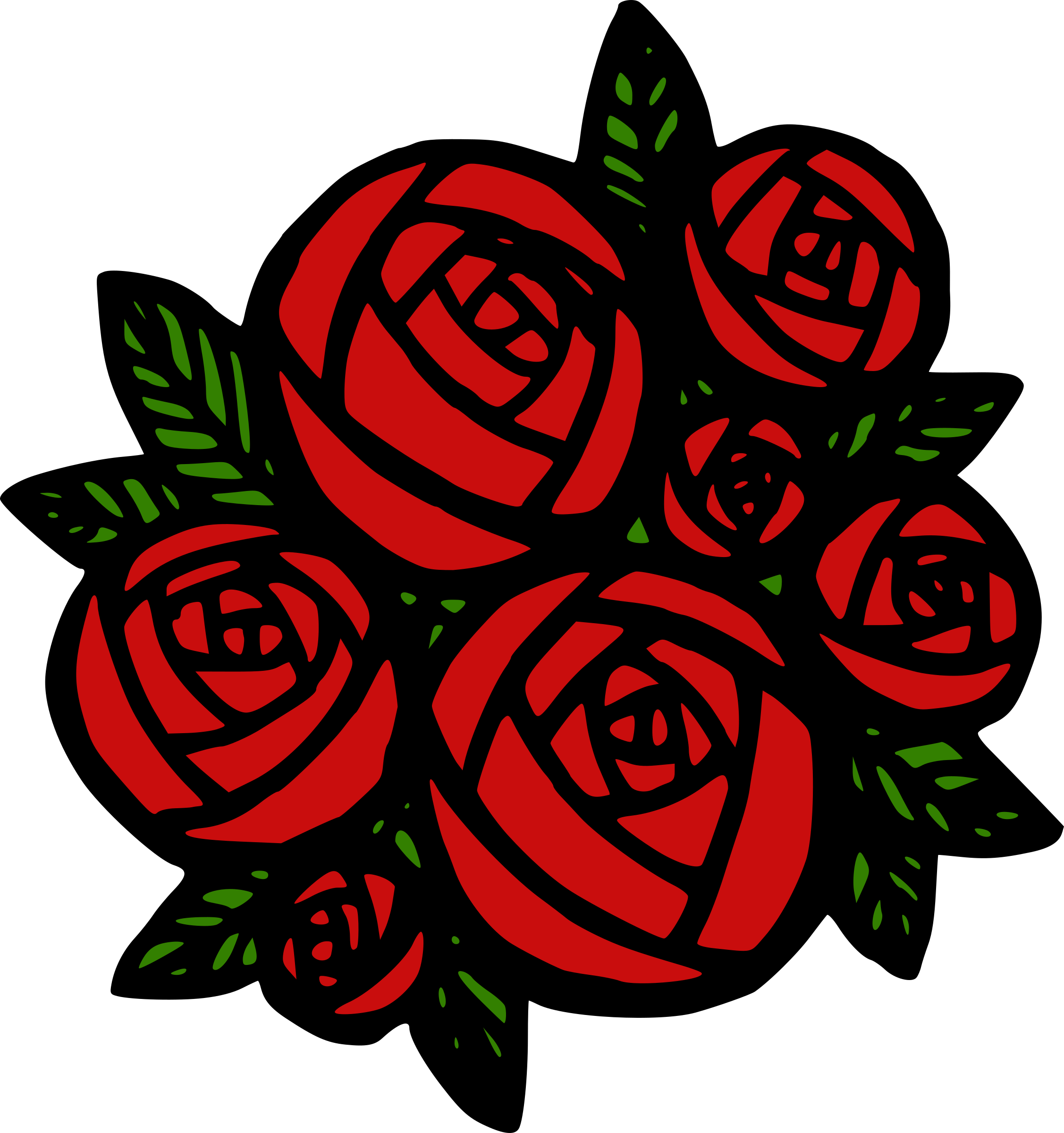 This Free Icons Png Design Of Bunch Of Red Roses (2254x2400), Png Download