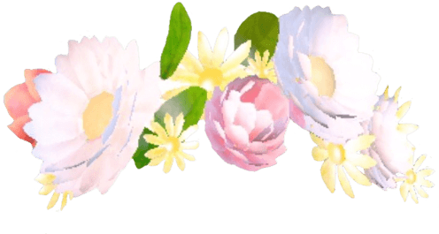 Filter Flowers Bouquet Transparent - Snapchat Filters Flower Crown (500x283), Png Download