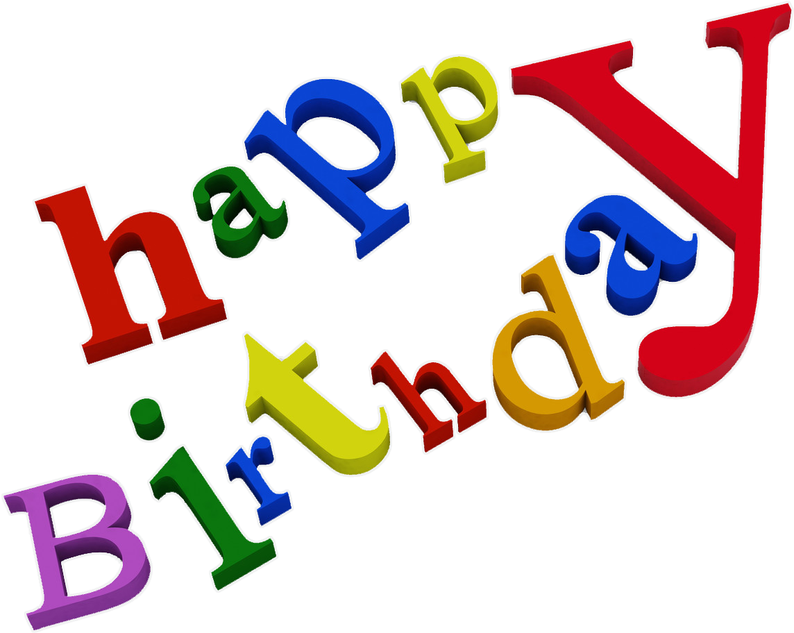 Happy Birthday Png Text - Happy Birthday Words Png (1161x917), Png Download