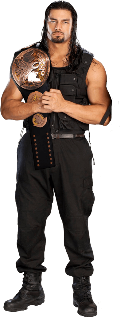 Celebrities - Wwe Roman Reigns Tag Team Champion (587x1069), Png Download