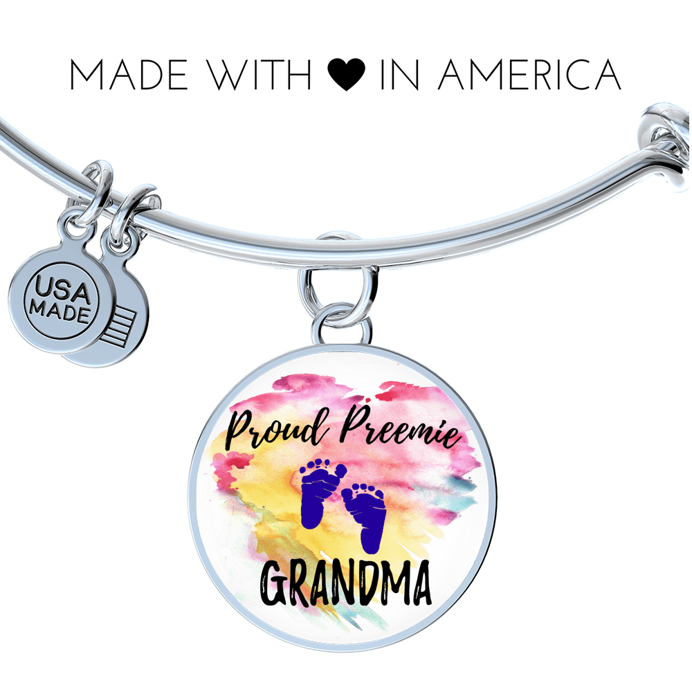 Proud Preemie Grandma Watercolor Bangle - Am Not Fast - Bangle Jewelry (1000x1000), Png Download