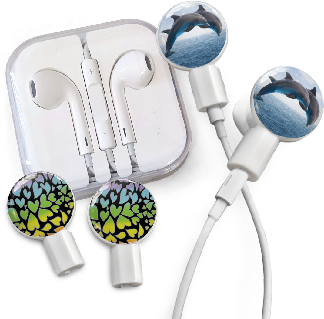Earbuds Combo Pack - Deka Sounds Dekaslides Earbuds Combo Tri Heart + Watercolor (1160x1160), Png Download
