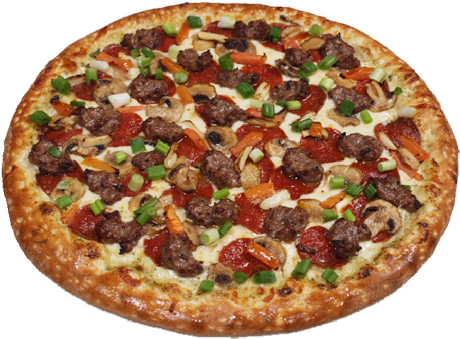Pizza Png Download - Ham Corn Funghi Pizza (1000x752), Png Download