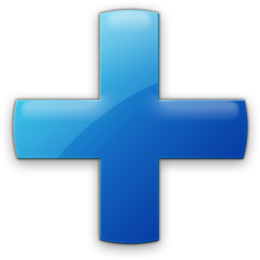 Plus Sign Clipart - Blue Plus Sign (420x420), Png Download