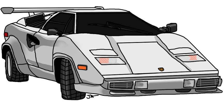 Lamborghini Countach (990x492), Png Download
