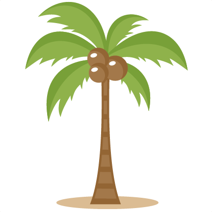 Two Palm Trees Png Clipart Image - Coconut Tree Clipart Transparent Background (432x432), Png Download