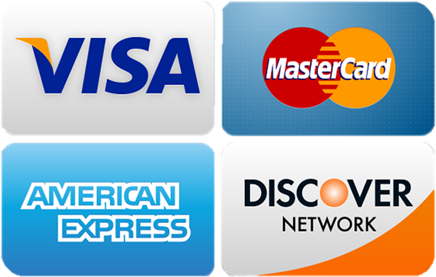 Major Credit Card Logo Png Pic - Visa Mastercard American Express Discover Logo Png (906x592), Png Download