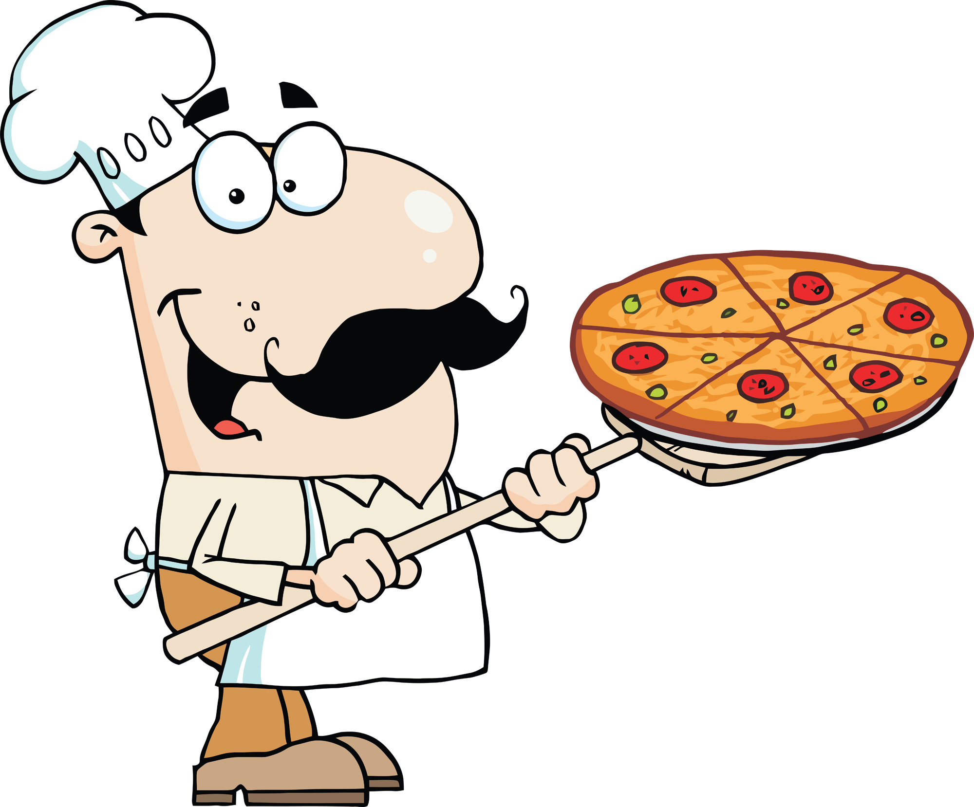 Rusty Pizza Cliparts - Pizza Guy Clipart (2000x1658), Png Download