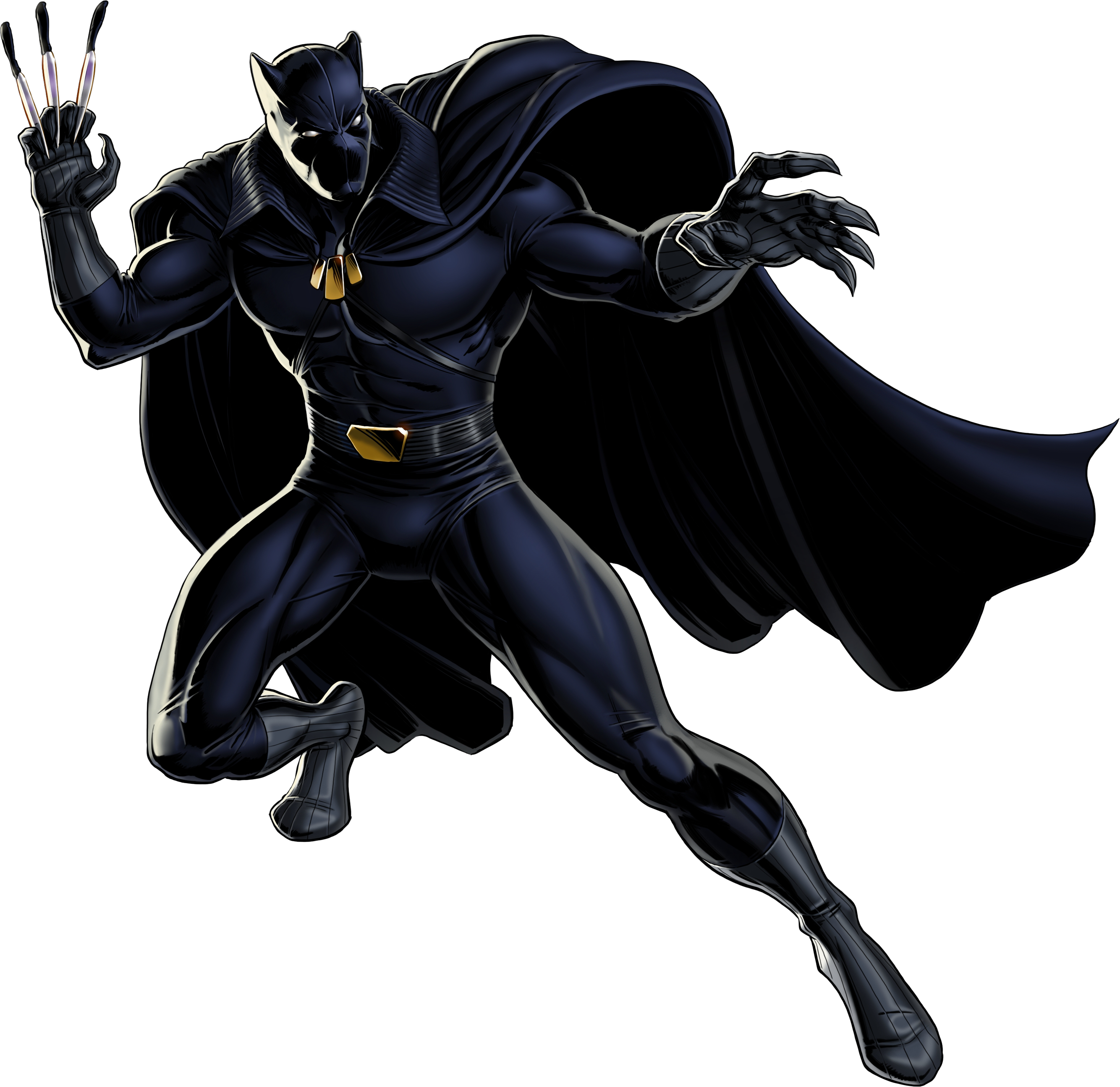 Black Panther Portrait Art (494x480), Png Download