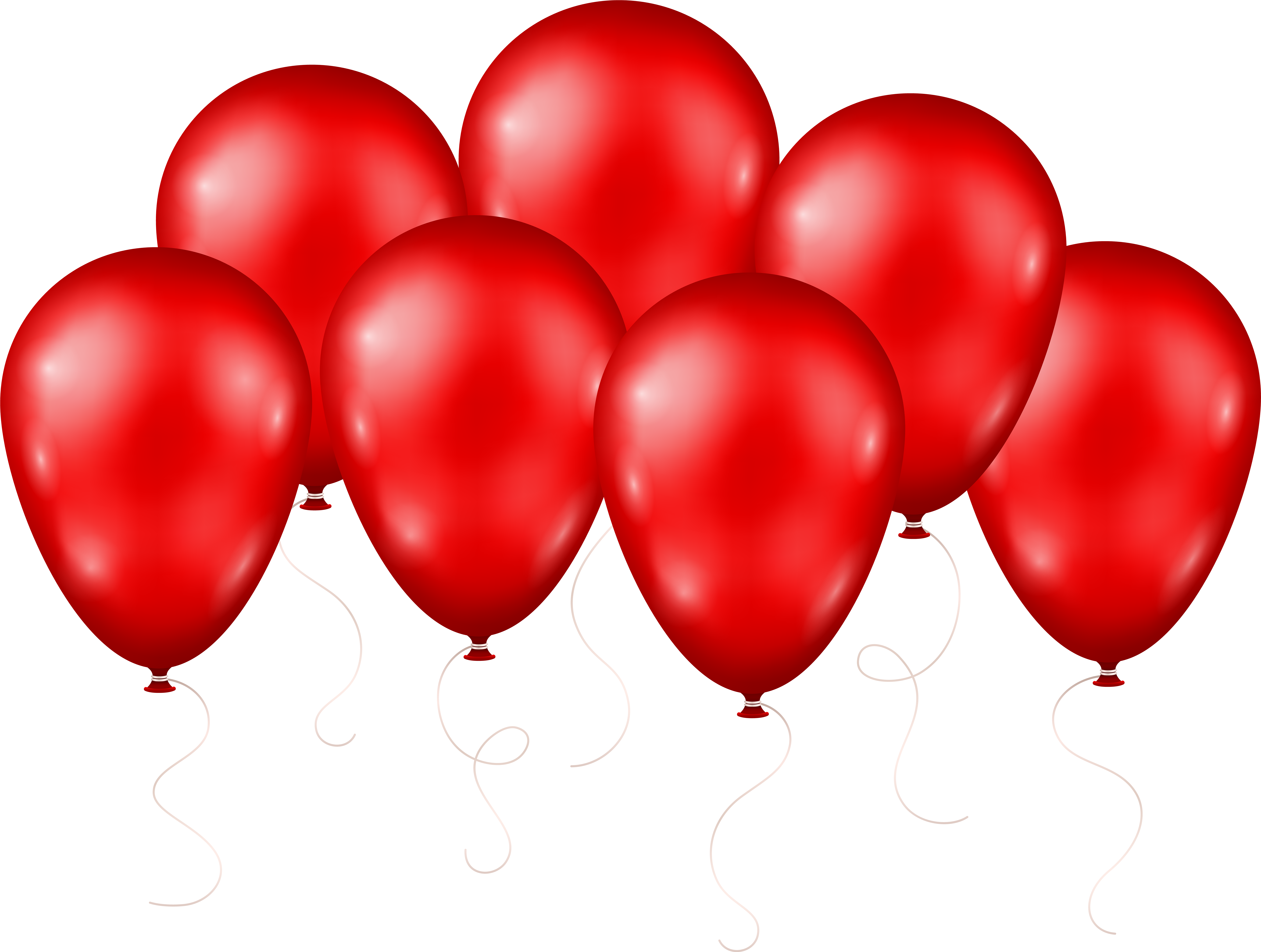 Balloons Red Transparent Png Clip Art Imageu200b Gallery (8000x6041), Png Download