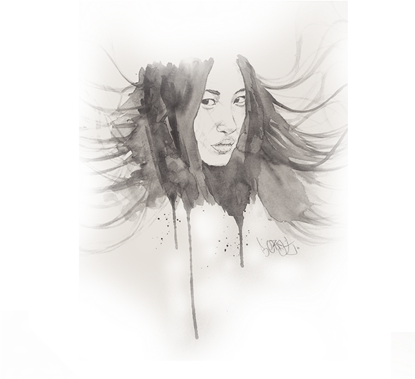 Watercolor Paintings & Drawings - Sketch (600x600), Png Download