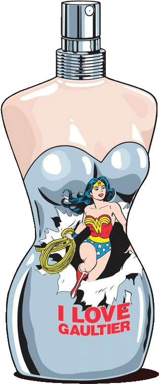 For Her I Love Gaultier Wonder Woman - Jean Paul Gaultier Ladies' Classique Eau Fraiche Wonderwomen (333x772), Png Download